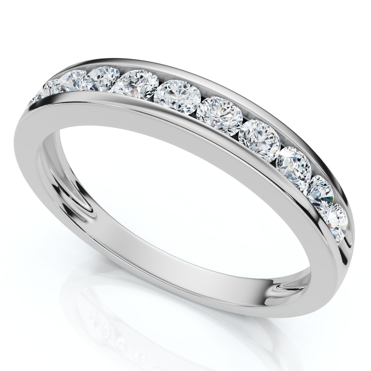 1/2Ct Diamond Wedding Ring Channel Set Lab Grown EF/VS (E-F, VS)