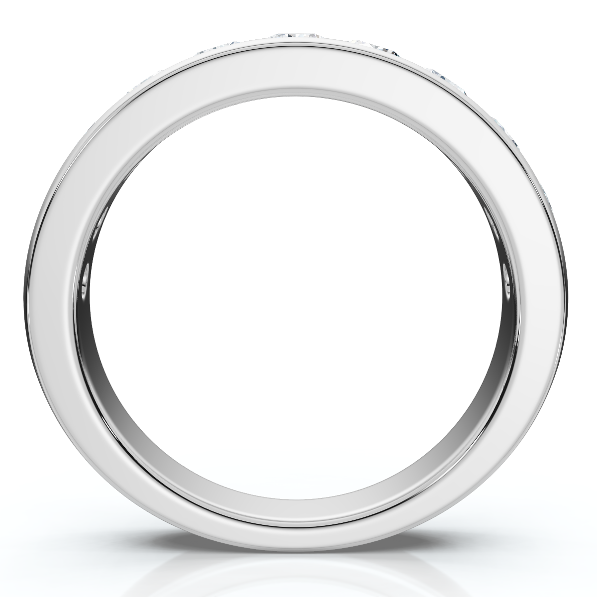 1Ct Channel Set Diamond Wedding Ring 14k Gold or Platinum Lab Grown (E-F, VS)