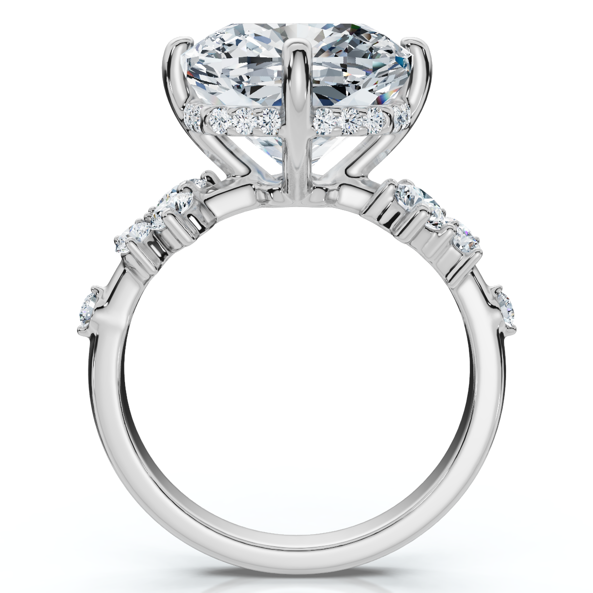Certified 5 1/2Ct Muse Cushion Diamond Engagement Ring 14k Gold or Pt Lab Grown (F-G, VS)