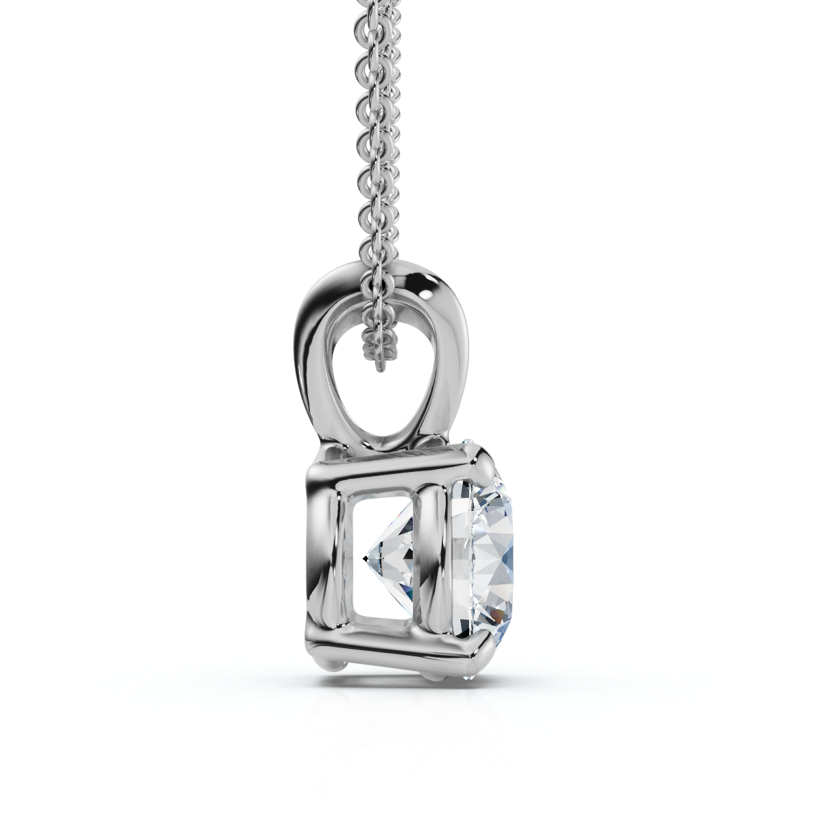 3/4Ct Solitaire Diamond Pendant 14k Gold Women's Necklace Lab Grown EF/VS (E-F, VS)