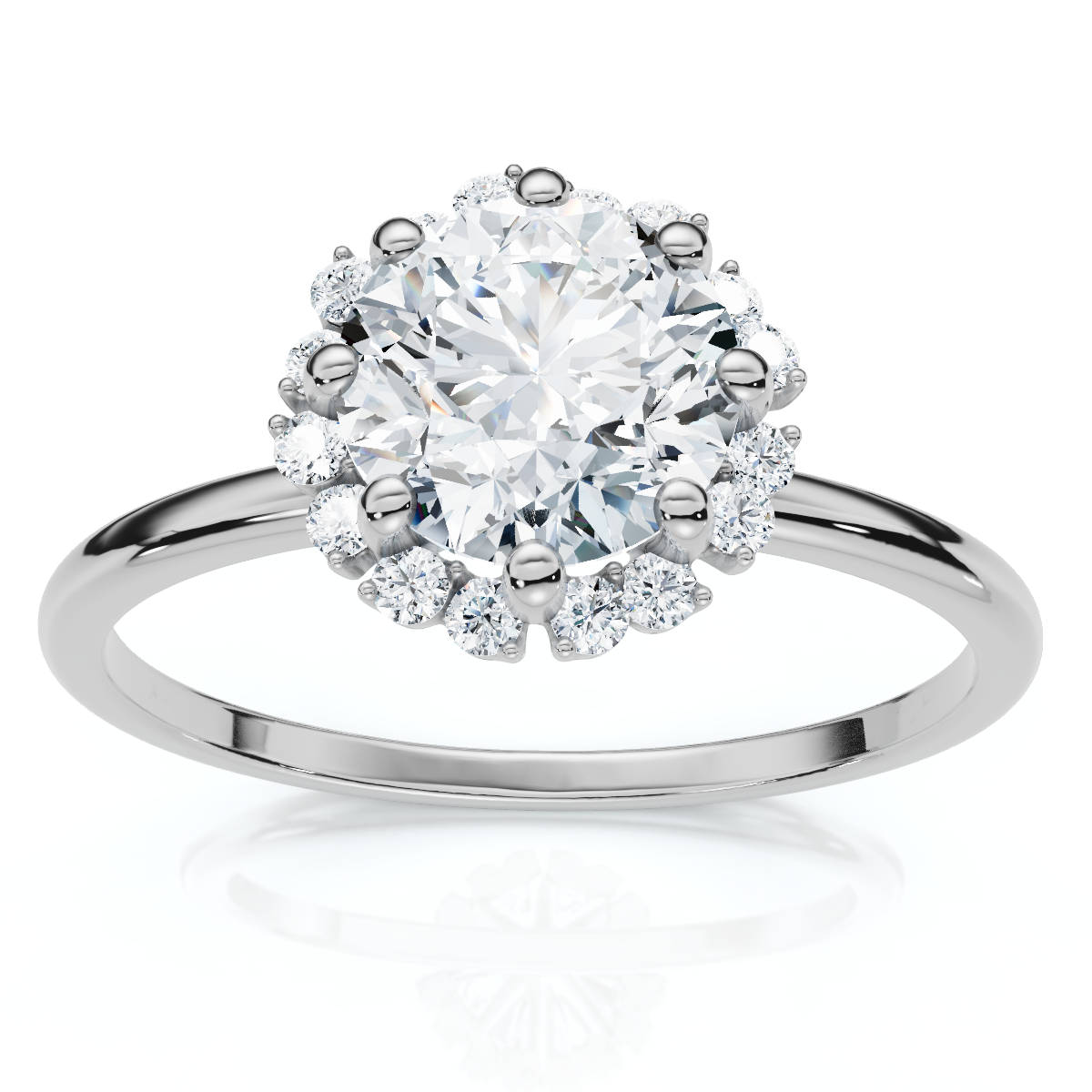 7/8Ct TW Sapling Diamond Engagement Ring 14k Gold or Platinum Lab Grown EF/VS (E-F, VS)
