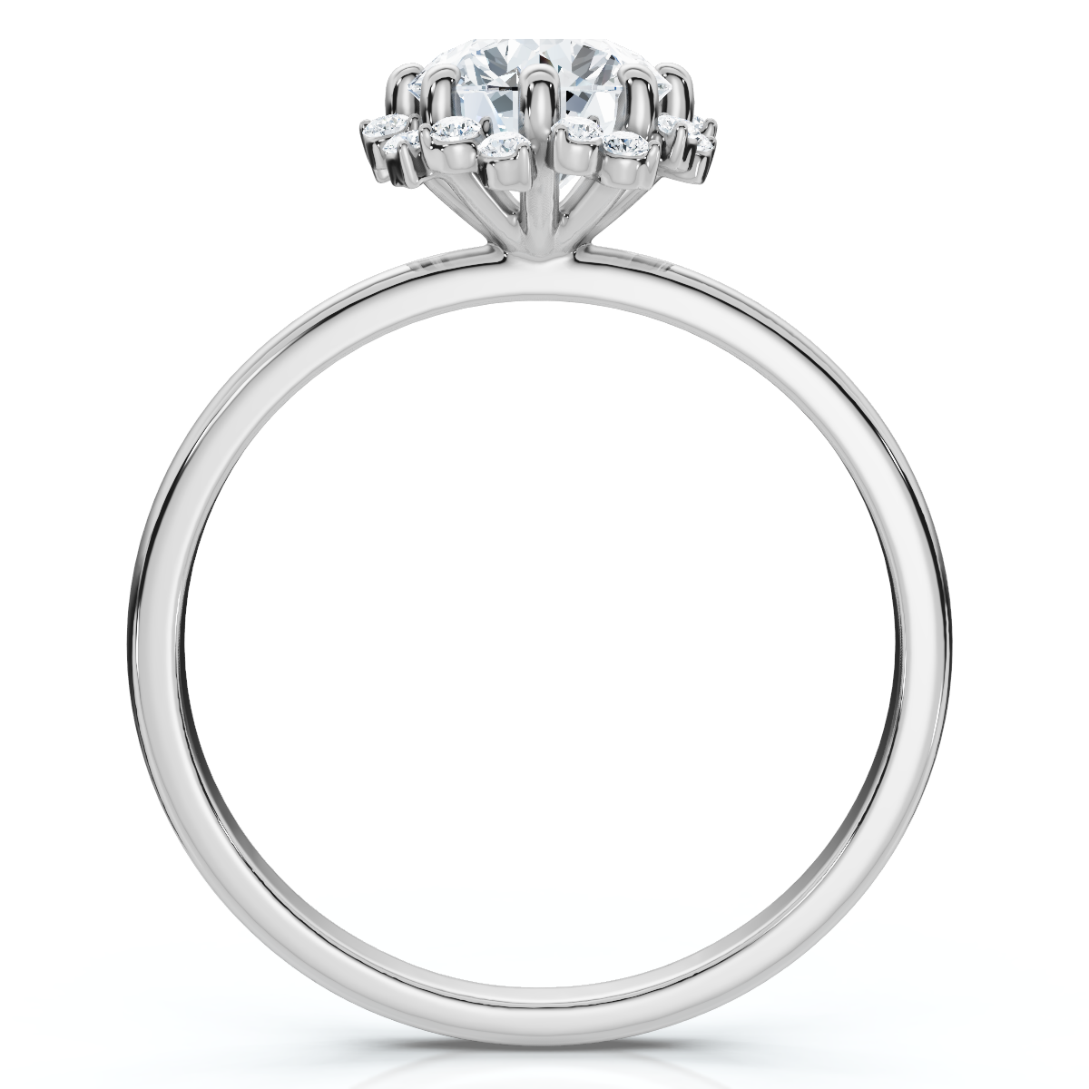 7/8Ct TW Sapling Diamond Engagement Ring 14k Gold or Platinum Lab Grown EF/VS (E-F, VS)
