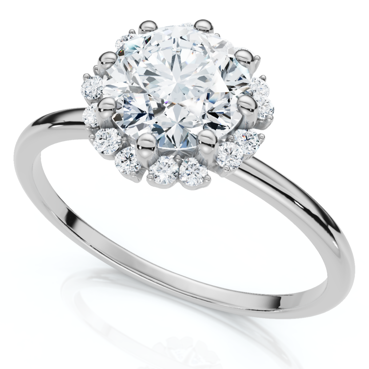 7/8Ct TW Sapling Diamond Engagement Ring 14k Gold or Platinum Lab Grown EF/VS (E-F, VS)