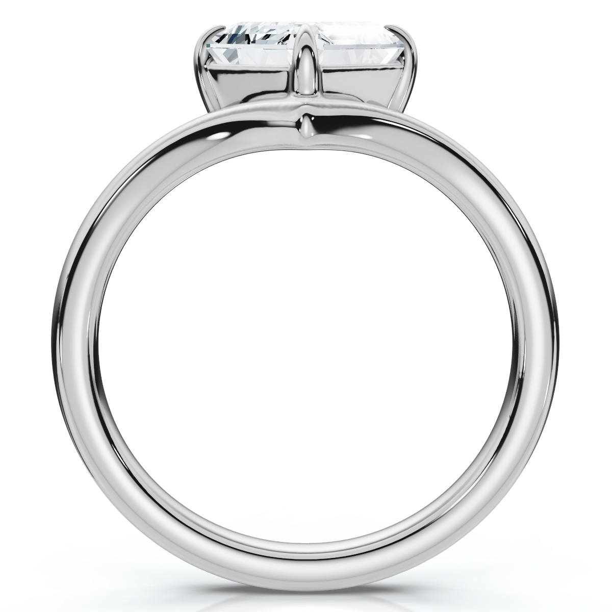 1Ct V Asscher Cut Diamond Engagement Ring 14k Gold or Platinum Lab Grown EF/VS (E-F, VS)