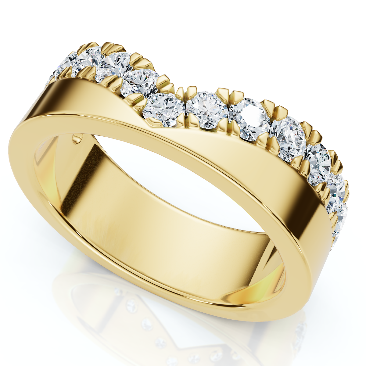 3/4Ct Diamond Kai Wedding Stackable Guard Ring 14k Gold or Platinum Lab Grown (E-F, VS)