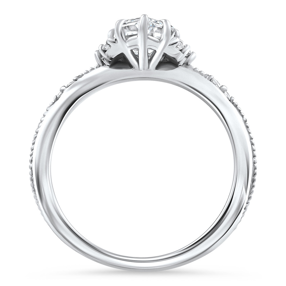 Certified 1 1/3Ct Elongated Hexagon Diamond Engagement Ring 14k Gold Lab Grown (D-E, VS)