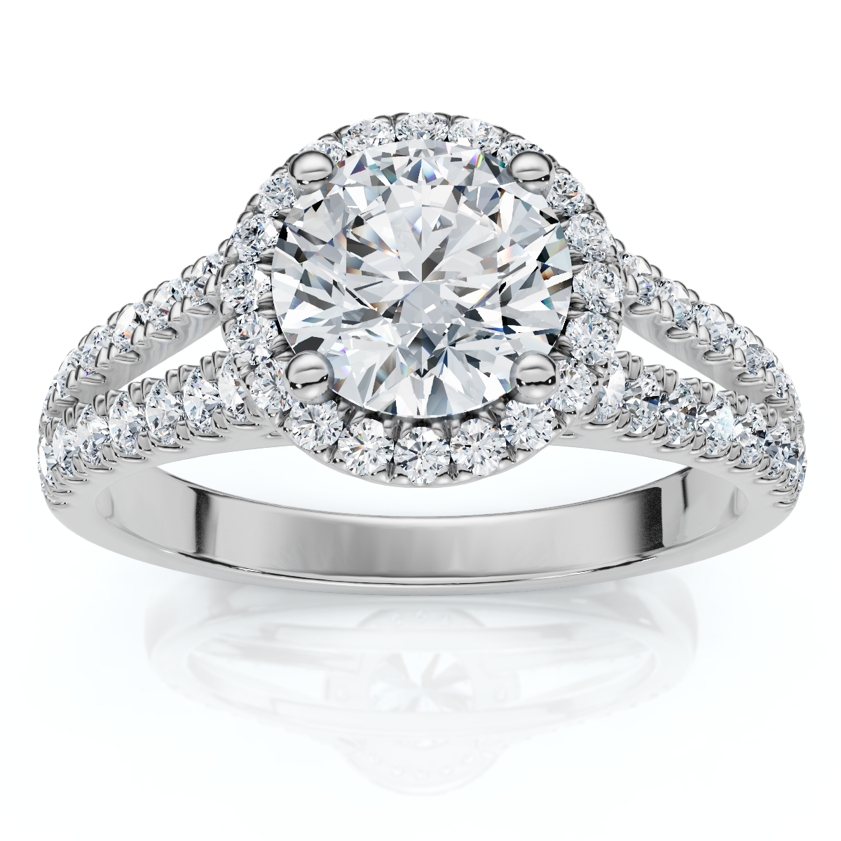 1 1/5Ct Divine Diamond Engagement Ring 14k Gold or Platinum Lab Grown (E-F, VS)