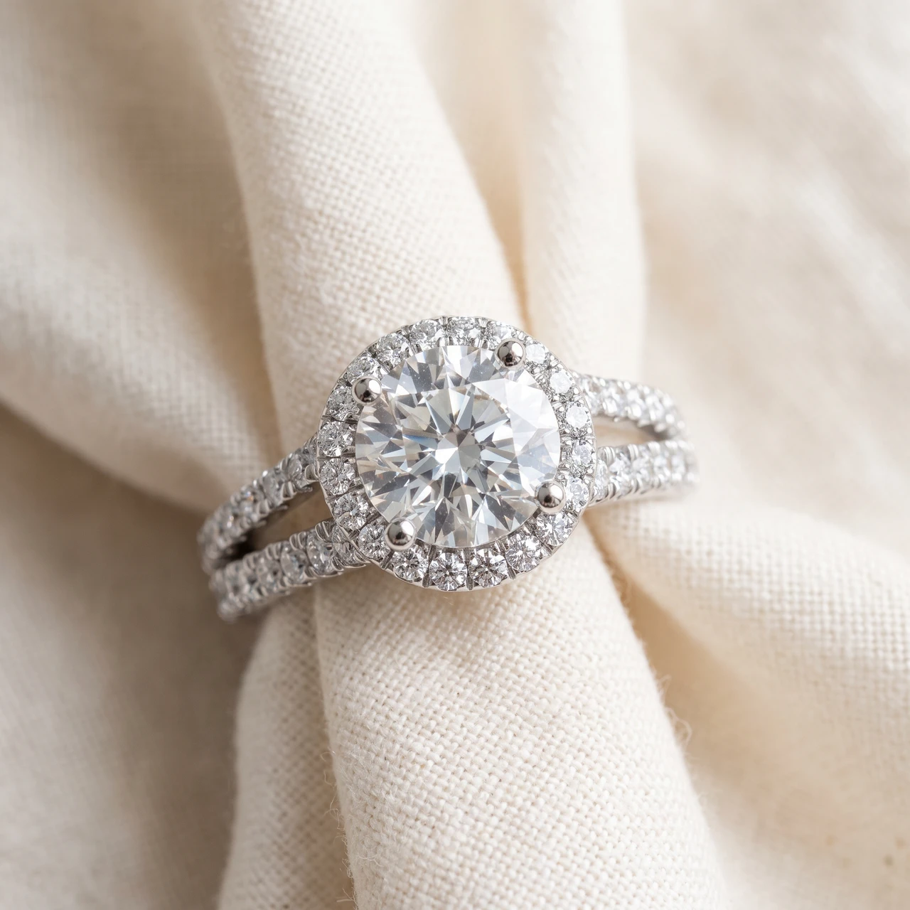 1 1/5Ct Divine Diamond Engagement Ring 14k Gold or Platinum Lab Grown (E-F, VS)