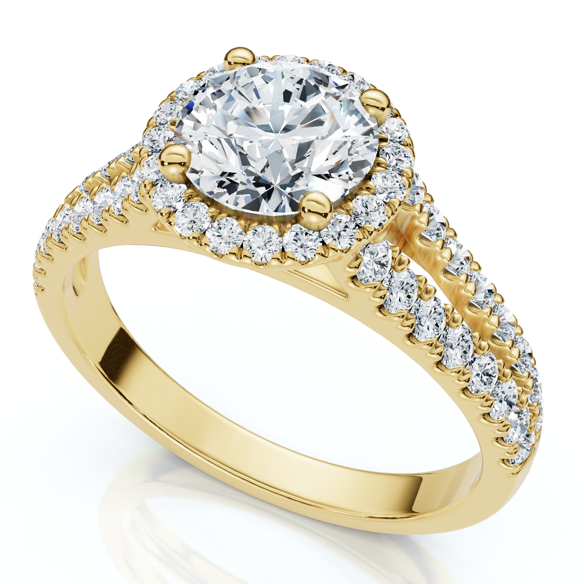 1 1/5Ct Divine Diamond Engagement Ring 14k Gold or Platinum Lab Grown (E-F, VS)