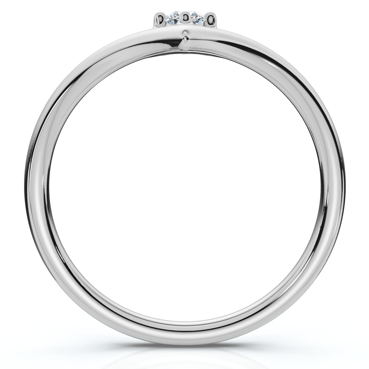 Diamond Stackable Chevron Wedding Ring 14k Gold Lab Grown (E-F, VS)