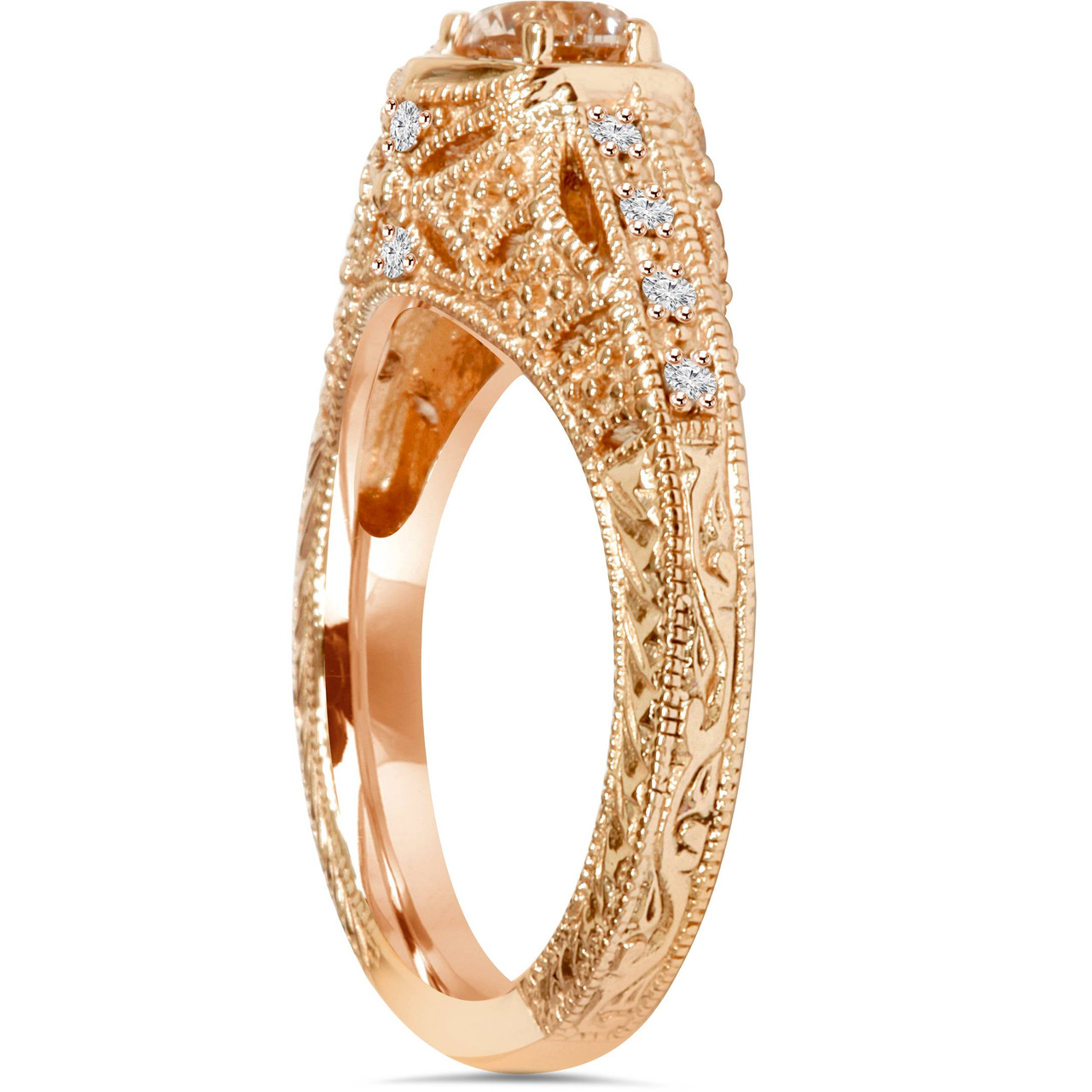 Emery .70Ct Vintage Diamond Antique Engagement 14K Rose Gold (H-I, I1) Emery .70Ct Vintage Diamond Antique Engagement 14K Rose Gold (H-I, I1)
