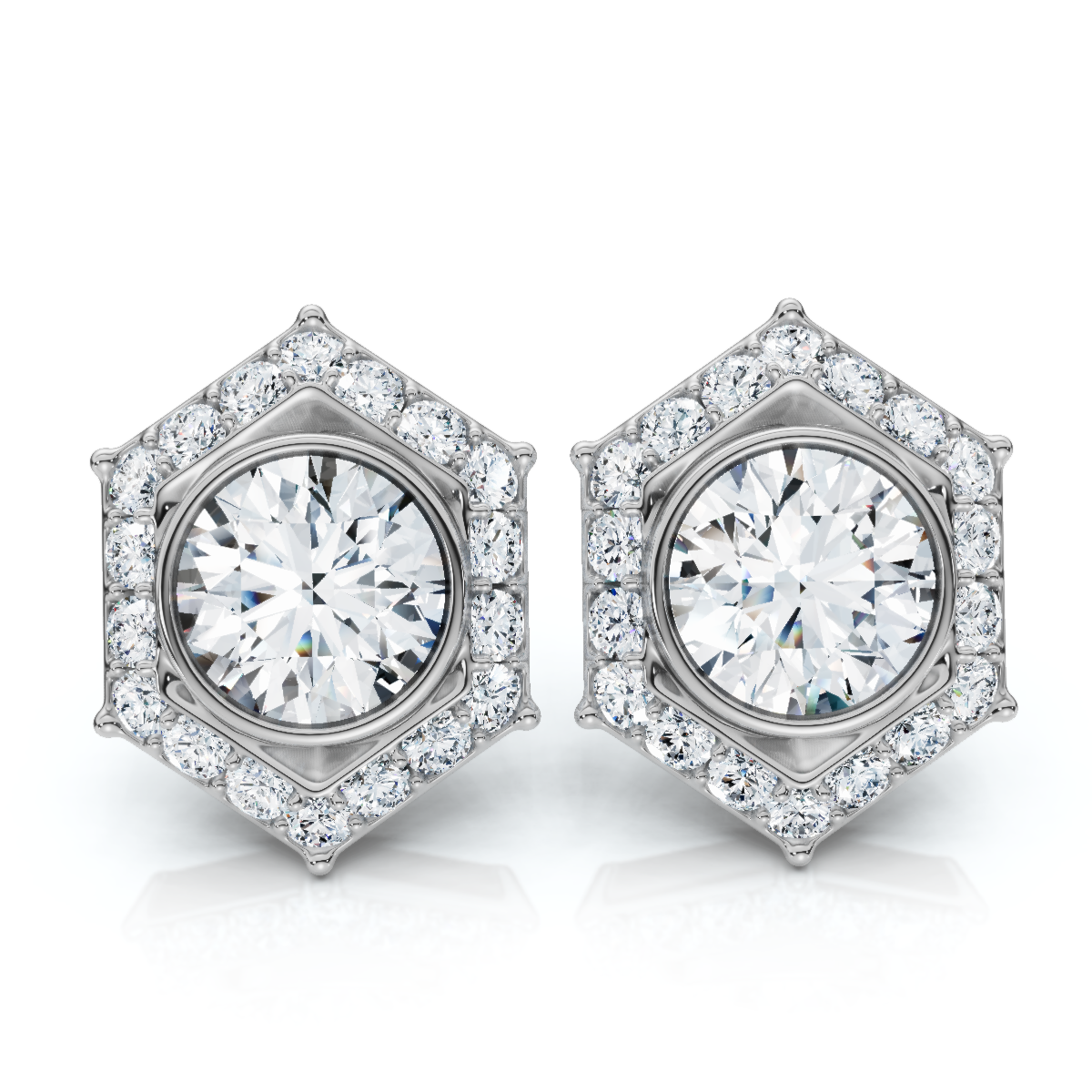 2 1/2Ct Sally Diamond Earrings 14k Gold Lab Grown (F-G, VS)