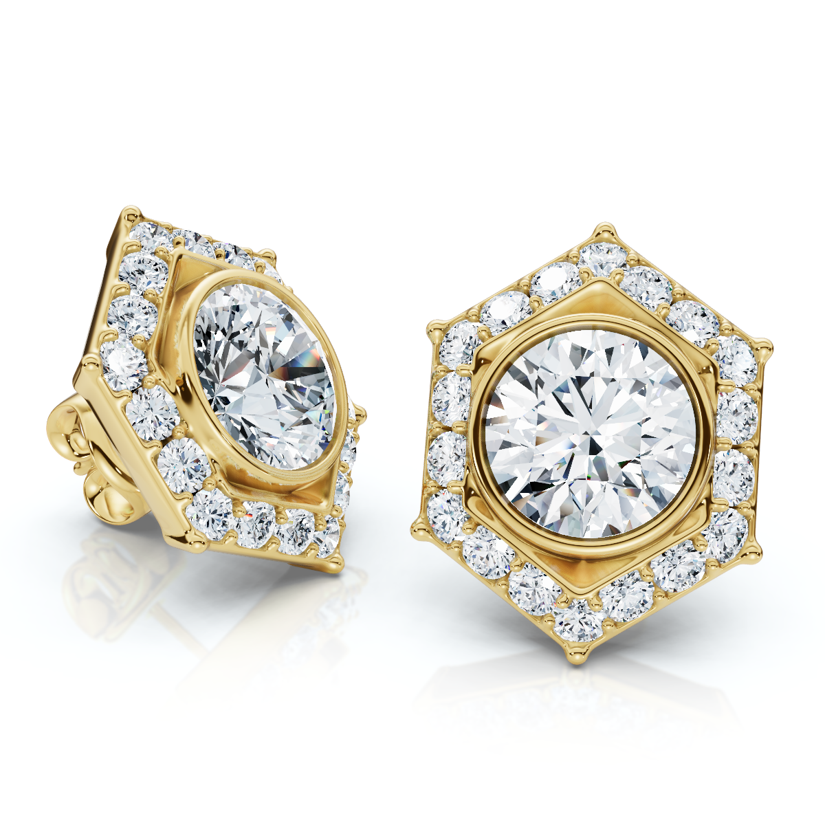 2 1/2Ct Sally Diamond Earrings 14k Gold Lab Grown (F-G, VS)