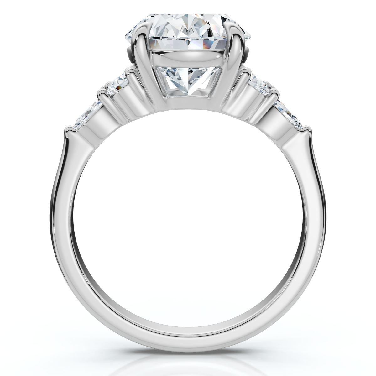 Certified 3 1/3Ct Versailles Oval Engagement Ring 14k Gold or Platinum Lab Grown (E-F, VS)