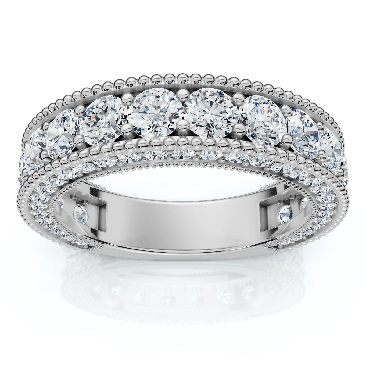 2 1/4Ct Diamond Vintage Wedding Anniversary Ring 14k Gold or Platinum Lab Grown (E-F, VS)