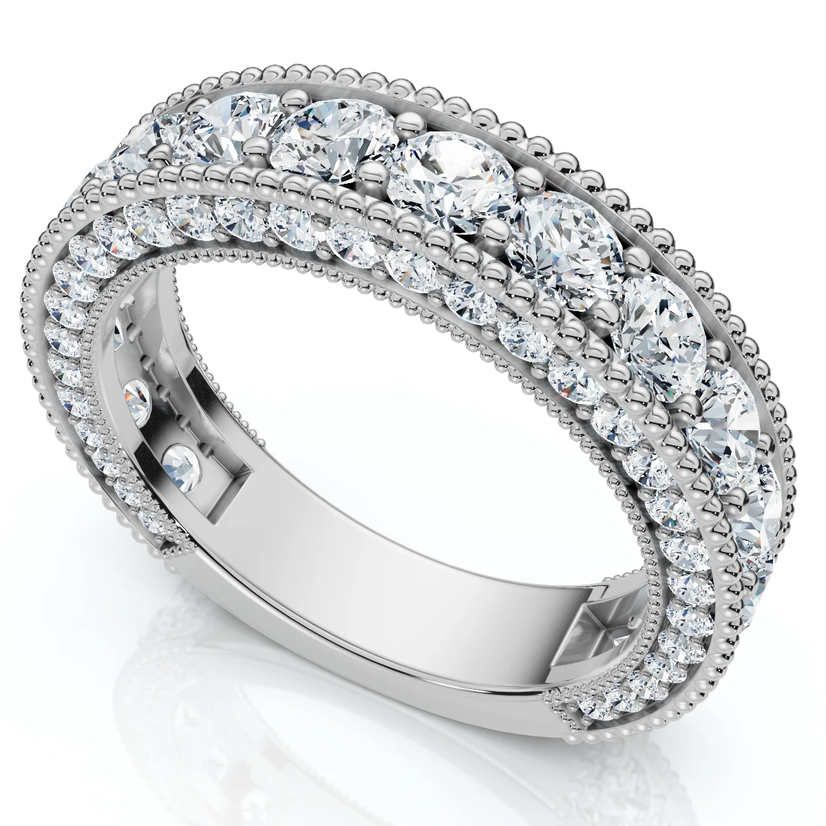 2 1/4Ct Diamond Vintage Wedding Anniversary Ring 14k Gold or Platinum Lab Grown (E-F, VS)