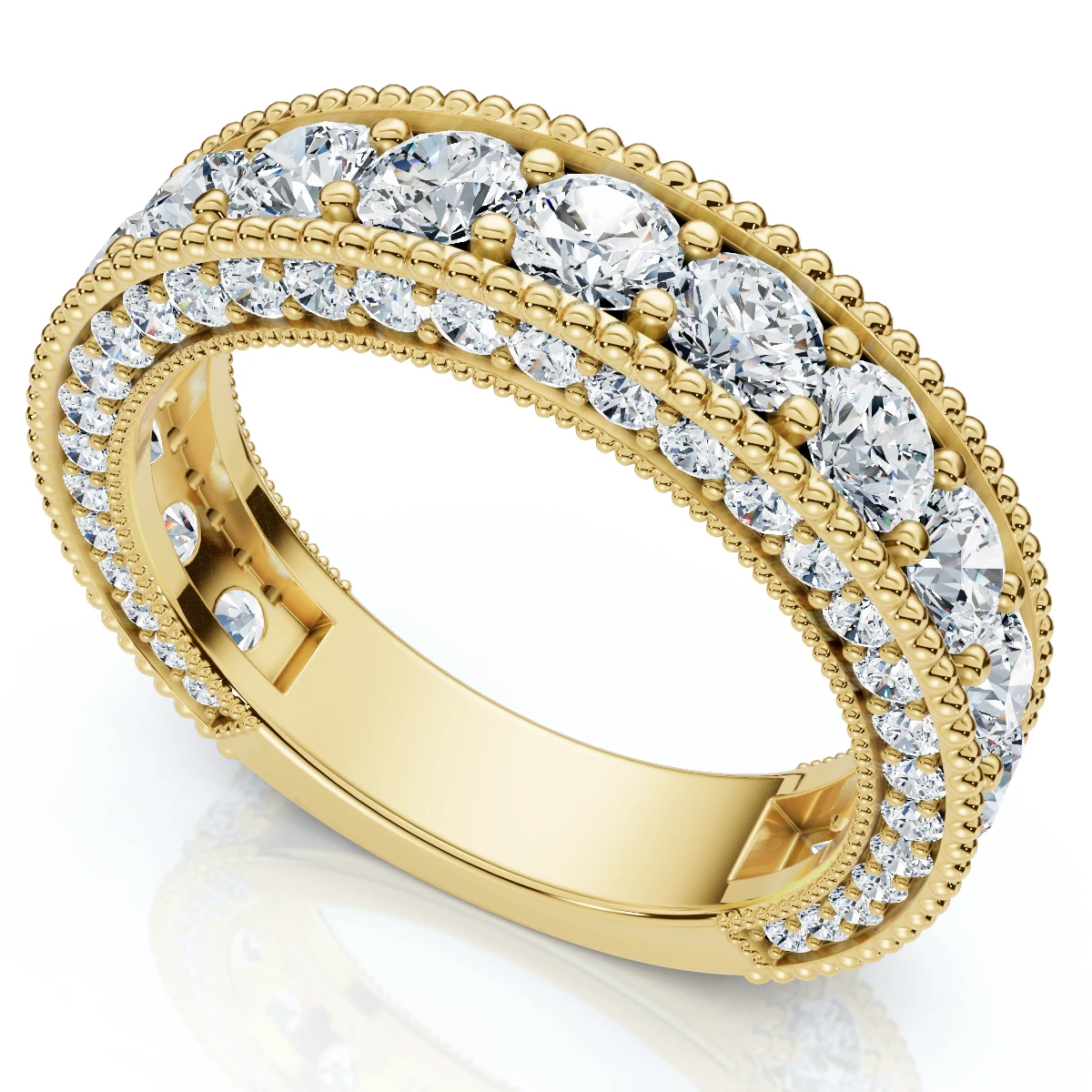 2 1/4Ct Diamond Vintage Wedding Anniversary Ring 14k Gold or Platinum Lab Grown (E-F, VS)