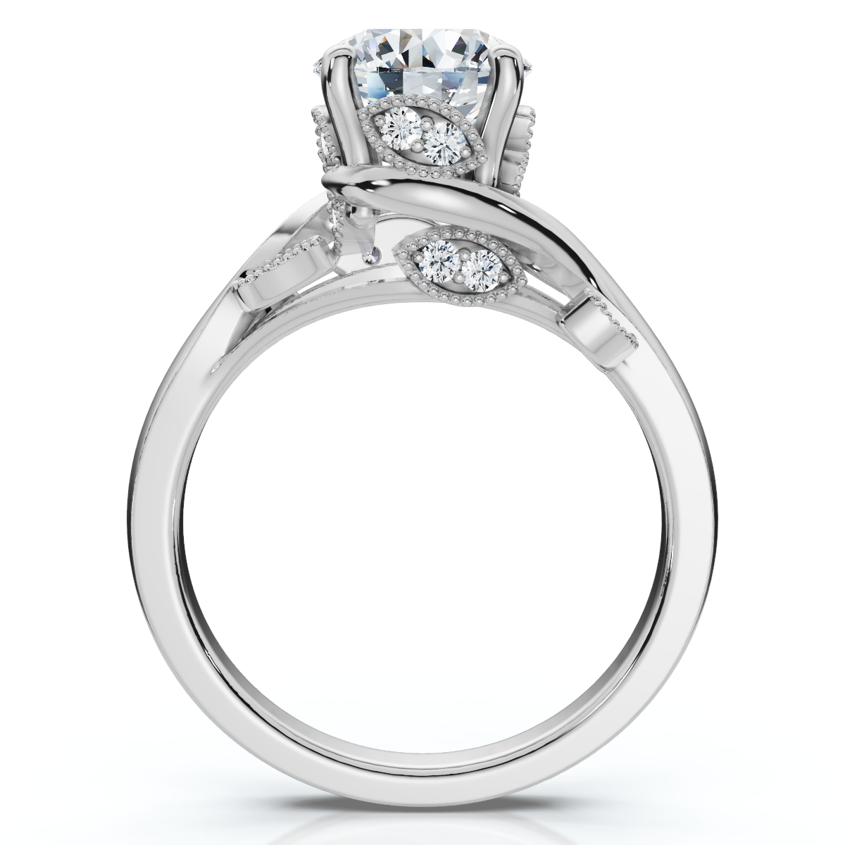 1 3/4Ct Rose Diamond Engagement Ring 14k Gold or Platinum Lab Grown (E-F, VS)