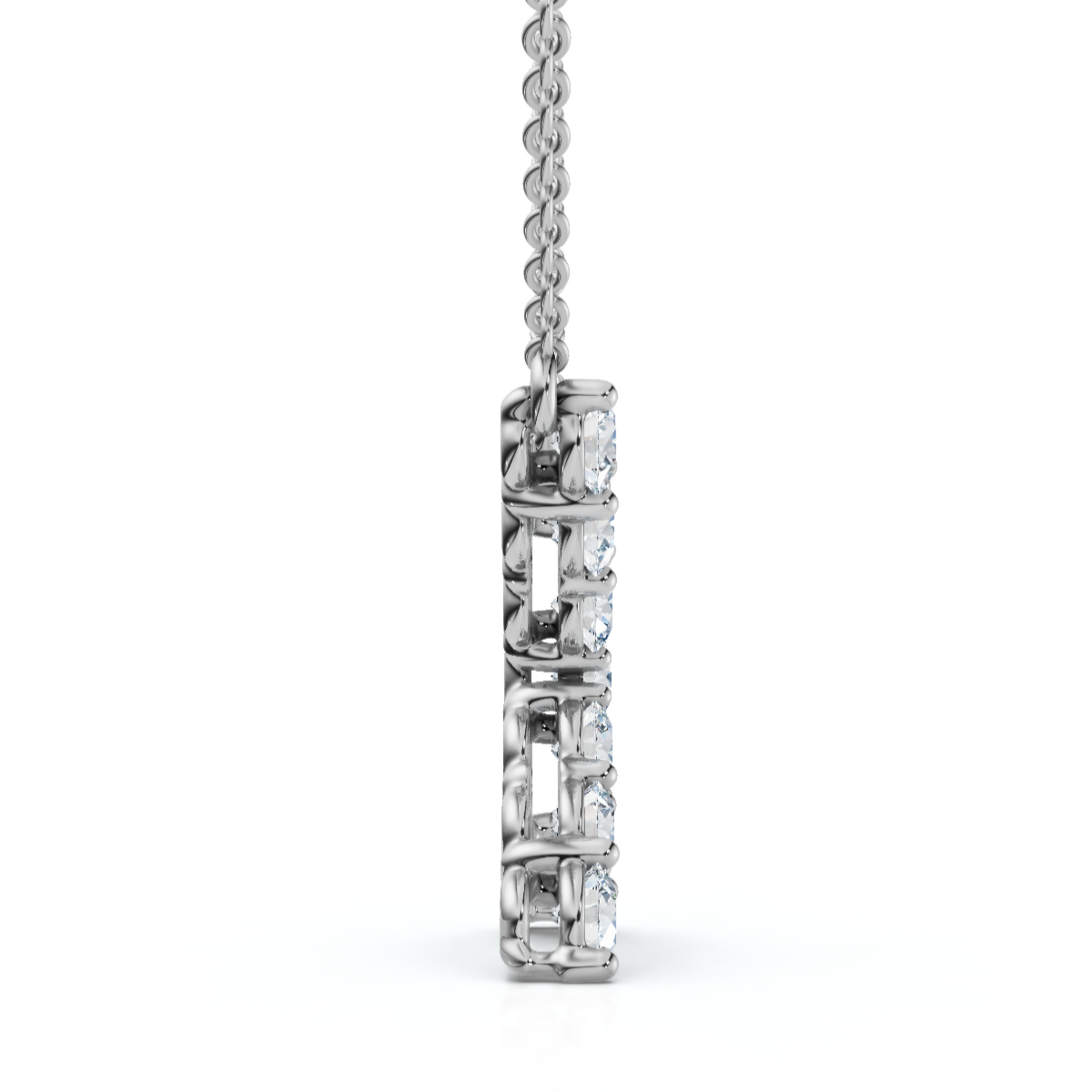 1Ct Diamond Initial "X" Pendant 14k Gold 18" Necklace Lab Grown 5/8" Tall (E-F, VS)