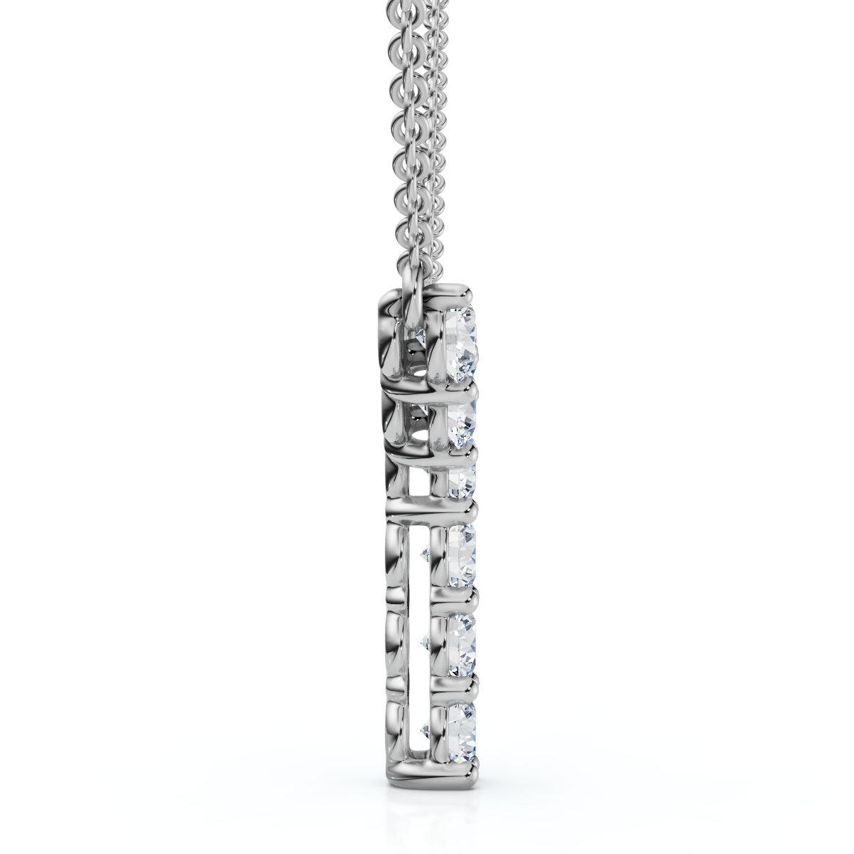 1Ct Diamond Initial "Y" Pendant 14k Gold 18" Necklace Lab Grown 5/8" Tall (E-F, VS)