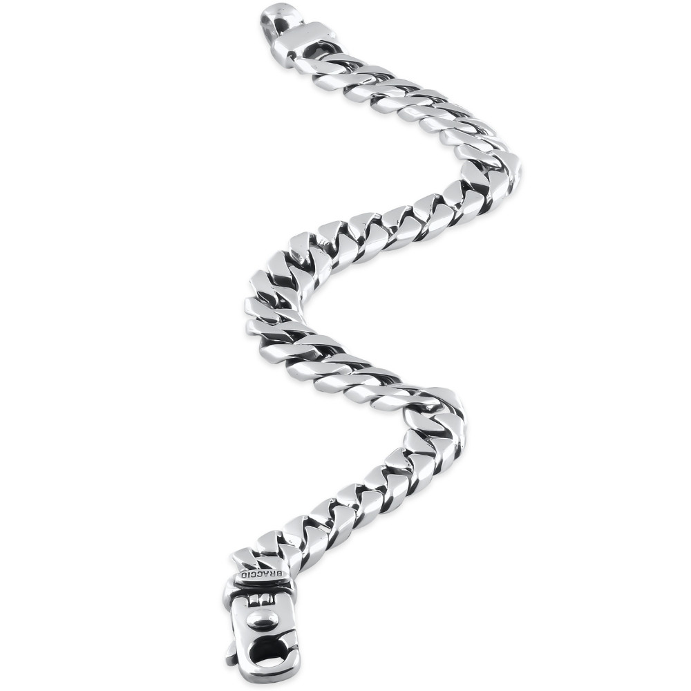 Braccio Men's 30 Gram Cuban Link Solid Silver Bracelet 8.5"