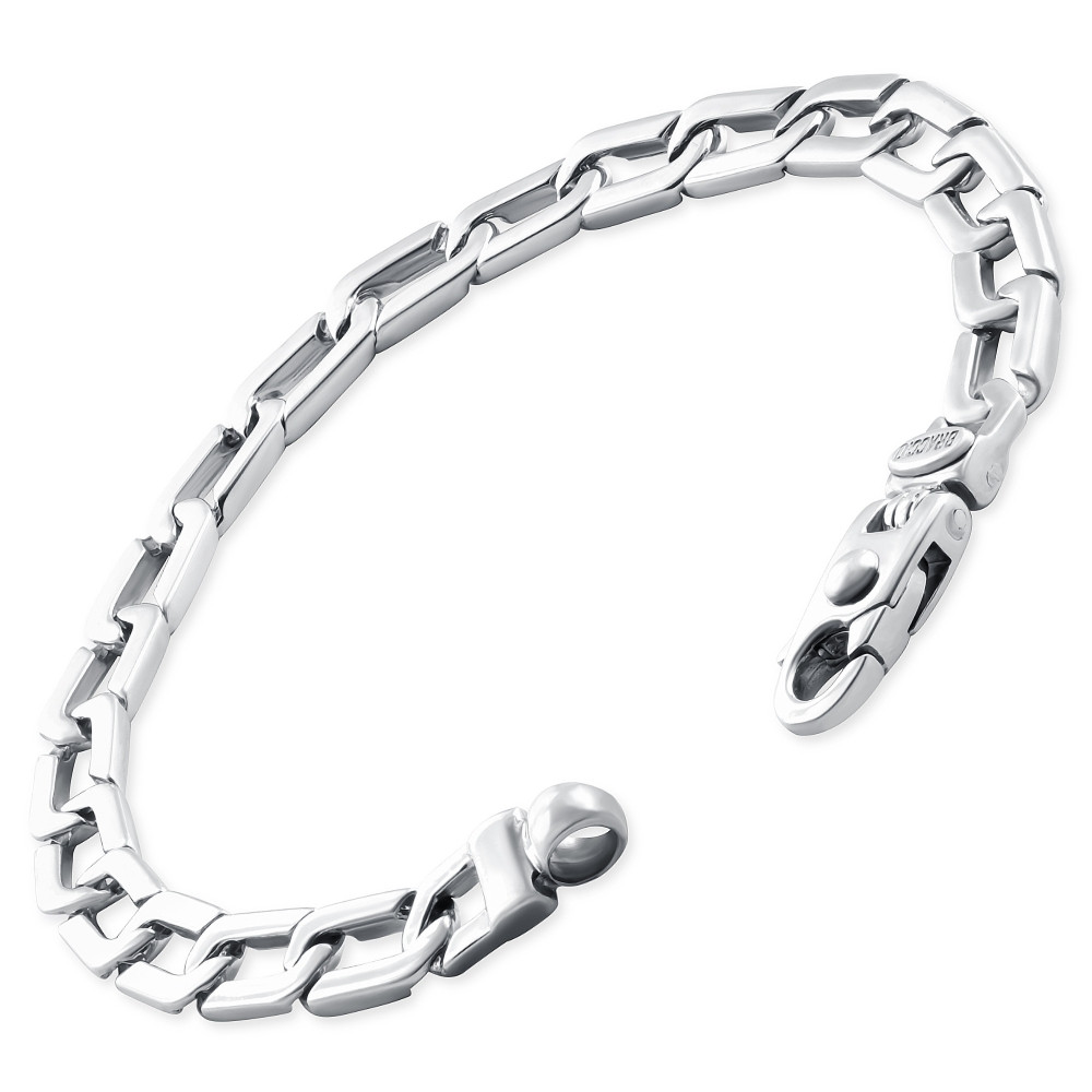 Braccio Men's 23 Gram Clip Link Solid Silver Bracelet 8.5"