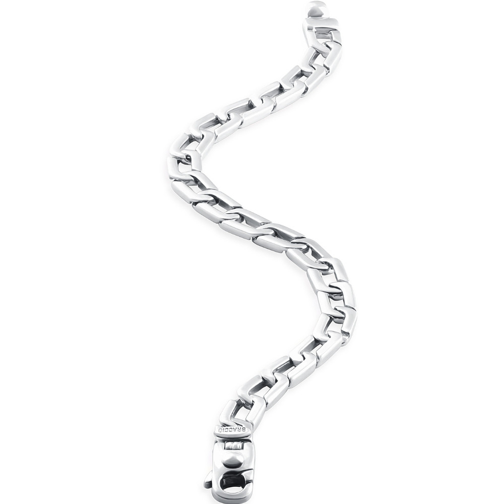 Braccio Men's 23 Gram Clip Link Solid Silver Bracelet 8.5"