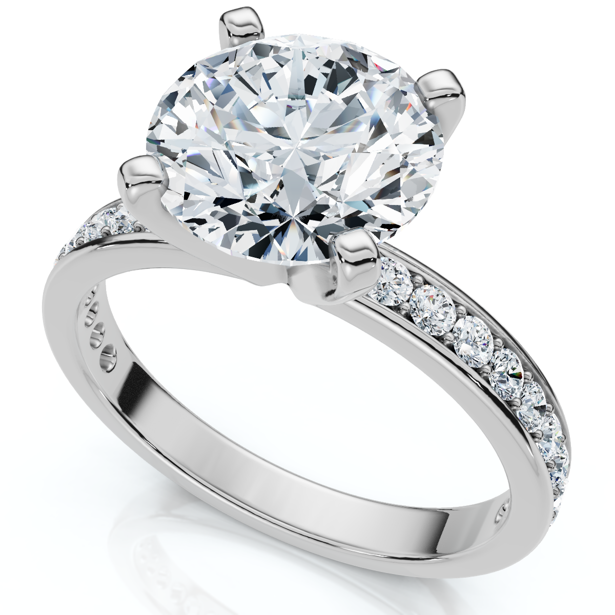 Certified 2 1/4Ct Cathy Diamond Engagement Ring 14k Gold or Platinum Lab Grown (E-F, VS)