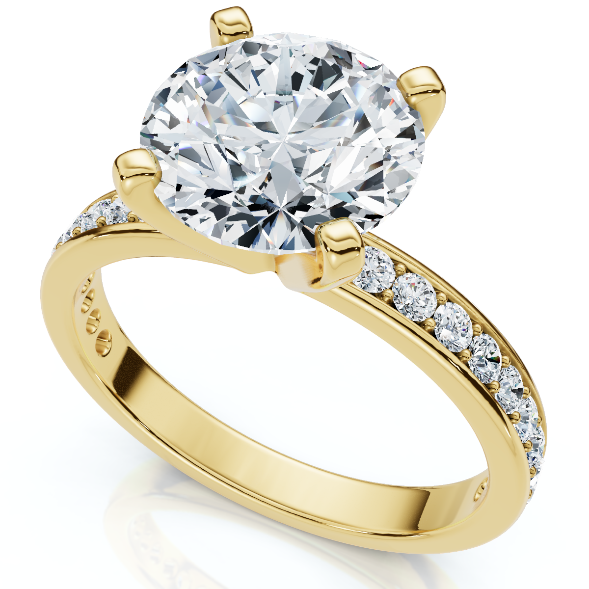 Certified 2 1/4Ct Cathy Diamond Engagement Ring 14k Gold or Platinum Lab Grown (E-F, VS)