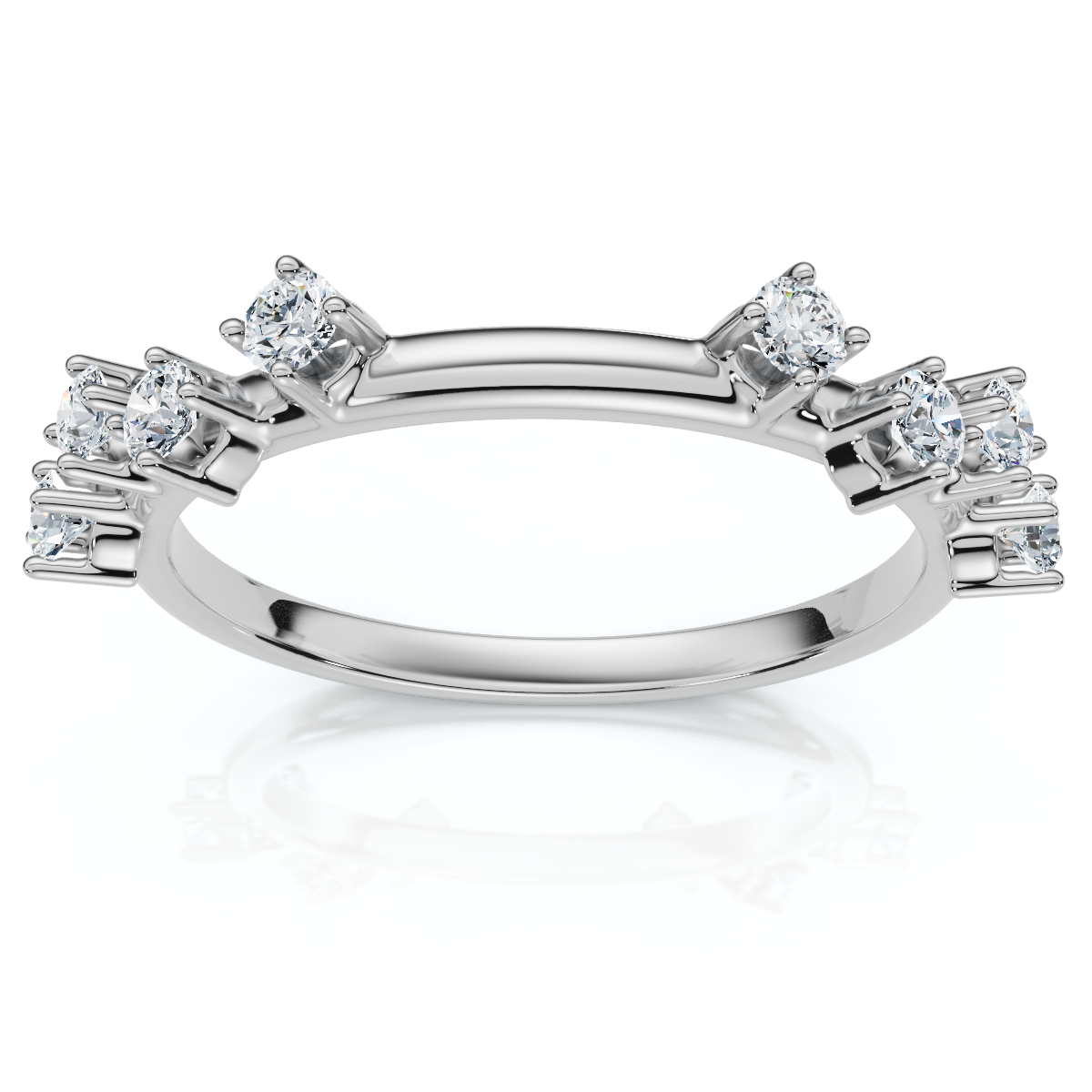 1/4Ct Diamond Guard Band 14k Gold or Platinum Lab Grown (E-F, VS)