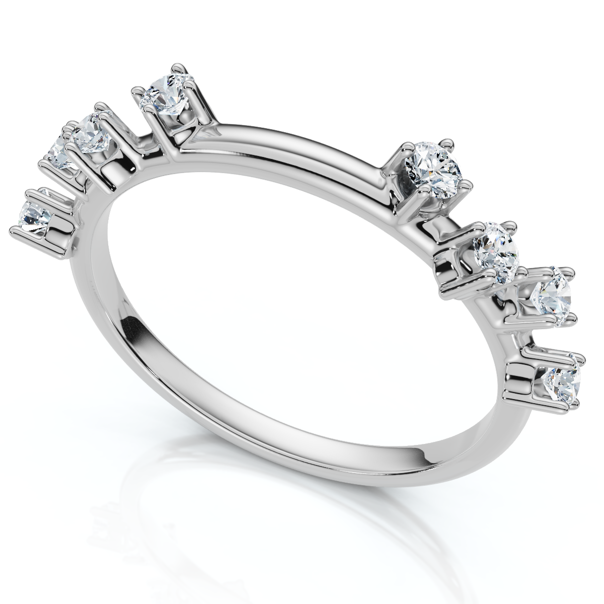 1/4Ct Diamond Guard Band 14k Gold or Platinum Lab Grown (E-F, VS)