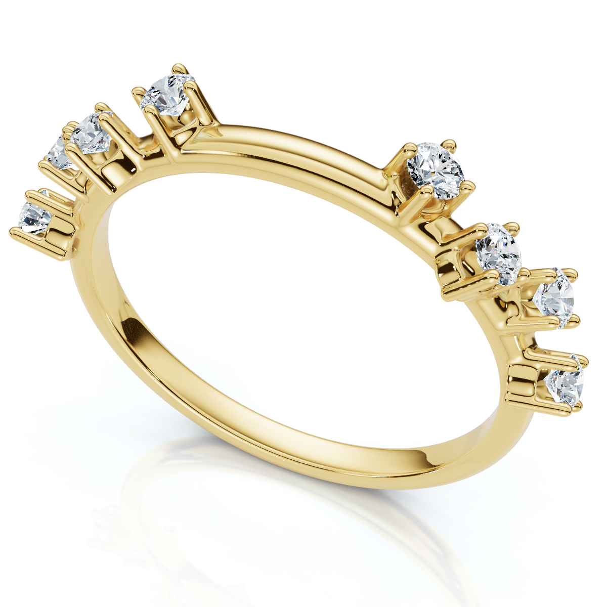 1/4Ct Diamond Guard Band 14k Gold or Platinum Lab Grown (E-F, VS)