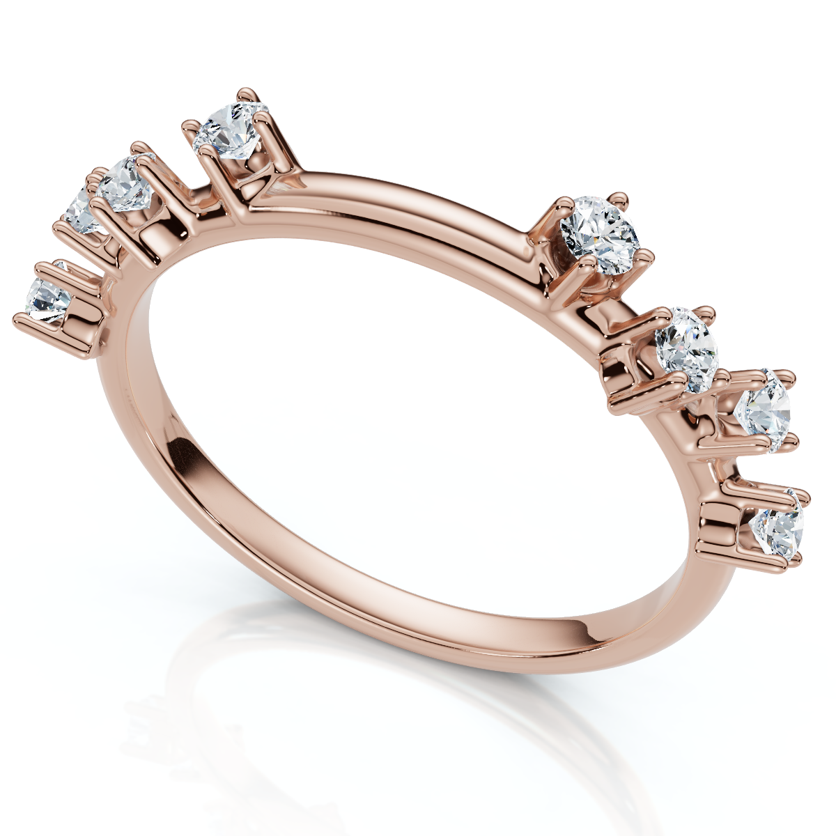 1/4Ct Diamond Guard Band 14k Gold or Platinum Lab Grown (E-F, VS)