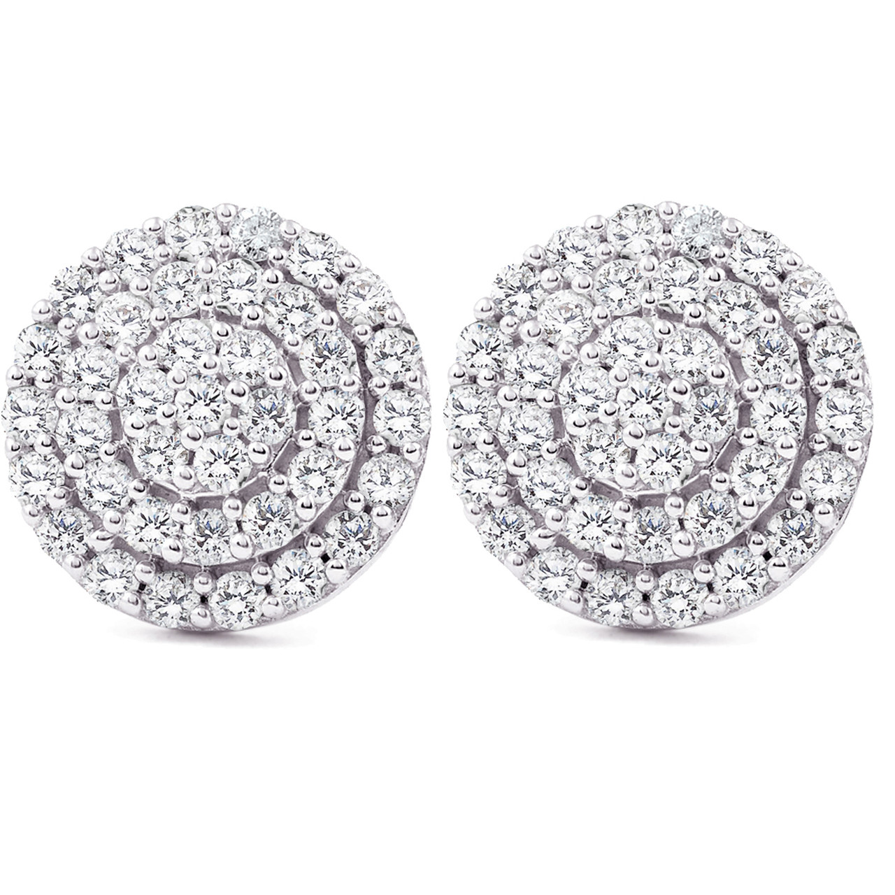 Leslie's 10K Gold White Rhodium-plated D/C Hoop Earrings, James Douglas  Jewelers LLC