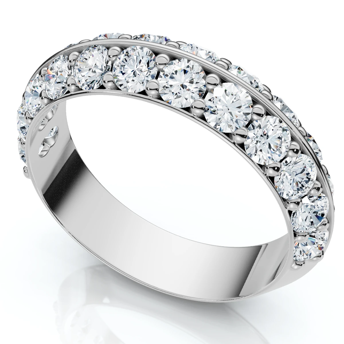 1 1/3Ct Diamond Wedding Band 14k Gold or Platinum Lab Grown (F-G, VS)