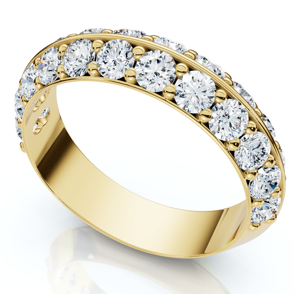 1 1/3Ct Diamond Wedding Band 14k Gold or Platinum Lab Grown (F-G, VS)