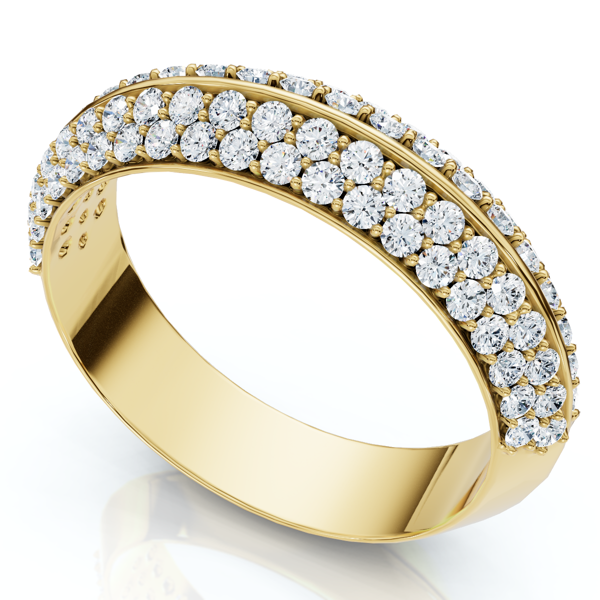 1/2Ct Kayle Diamond Wedding Band 14k Gold or Platinum Lab Grown (F-G, VS)