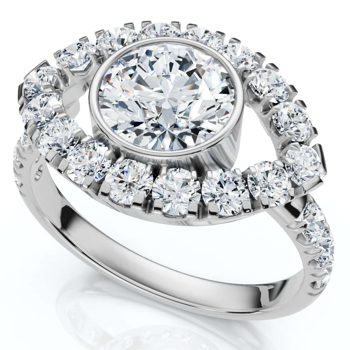 1 3/4Ct Eye Diamond Ring 14k Gold Lab Grown (E-F, VS)