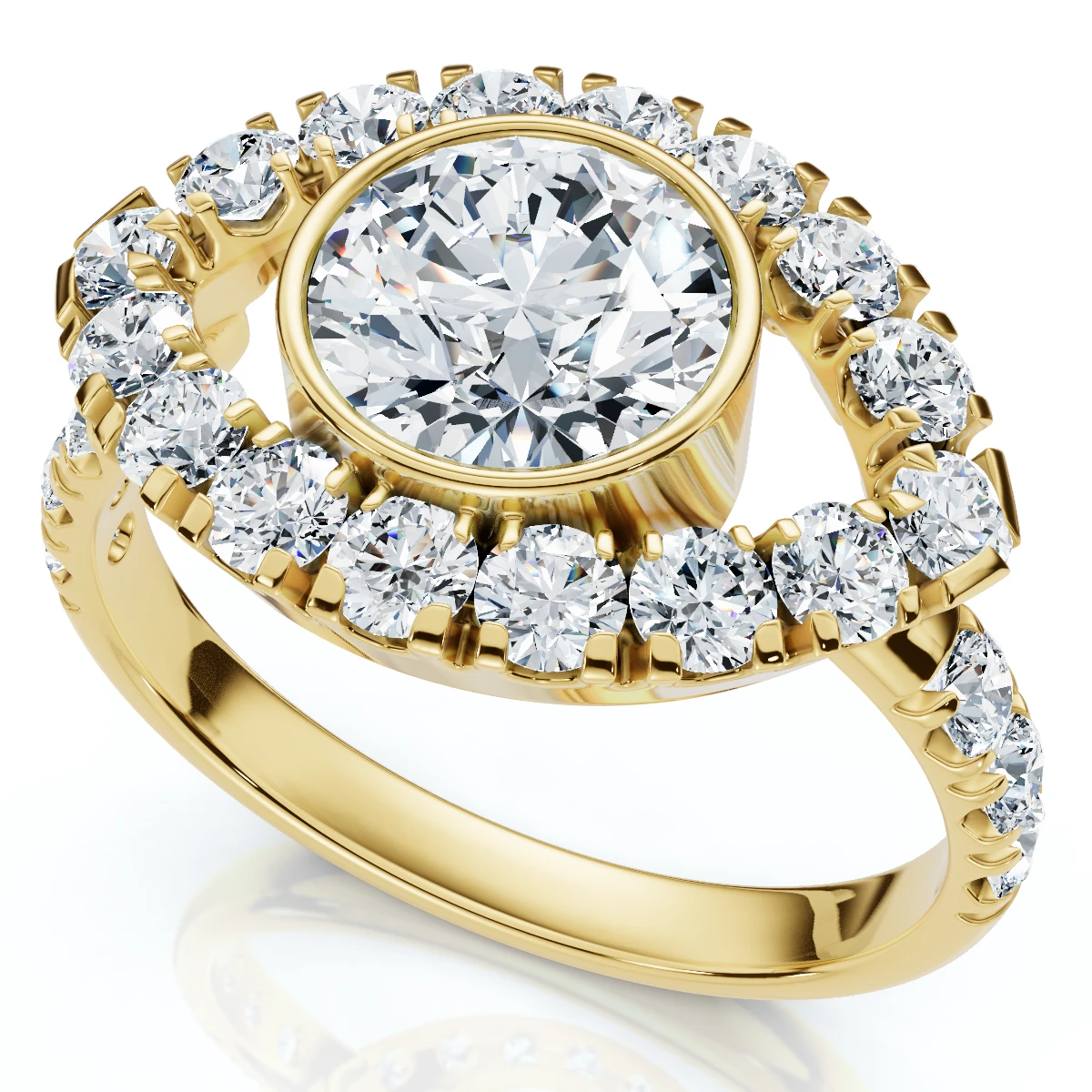 1 3/4Ct Eye Diamond Ring 14k Gold Lab Grown (E-F, VS)