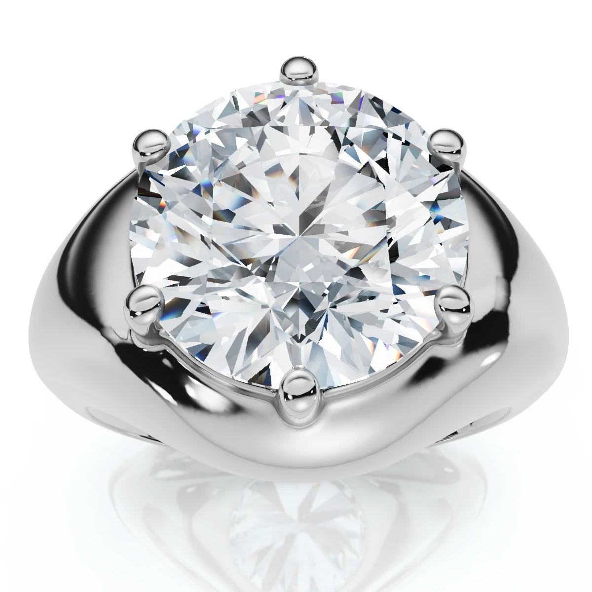 Certified 5Ct Bryn Diamond Solitaire Engagement Ring Lab Grown (F-G, VS)
