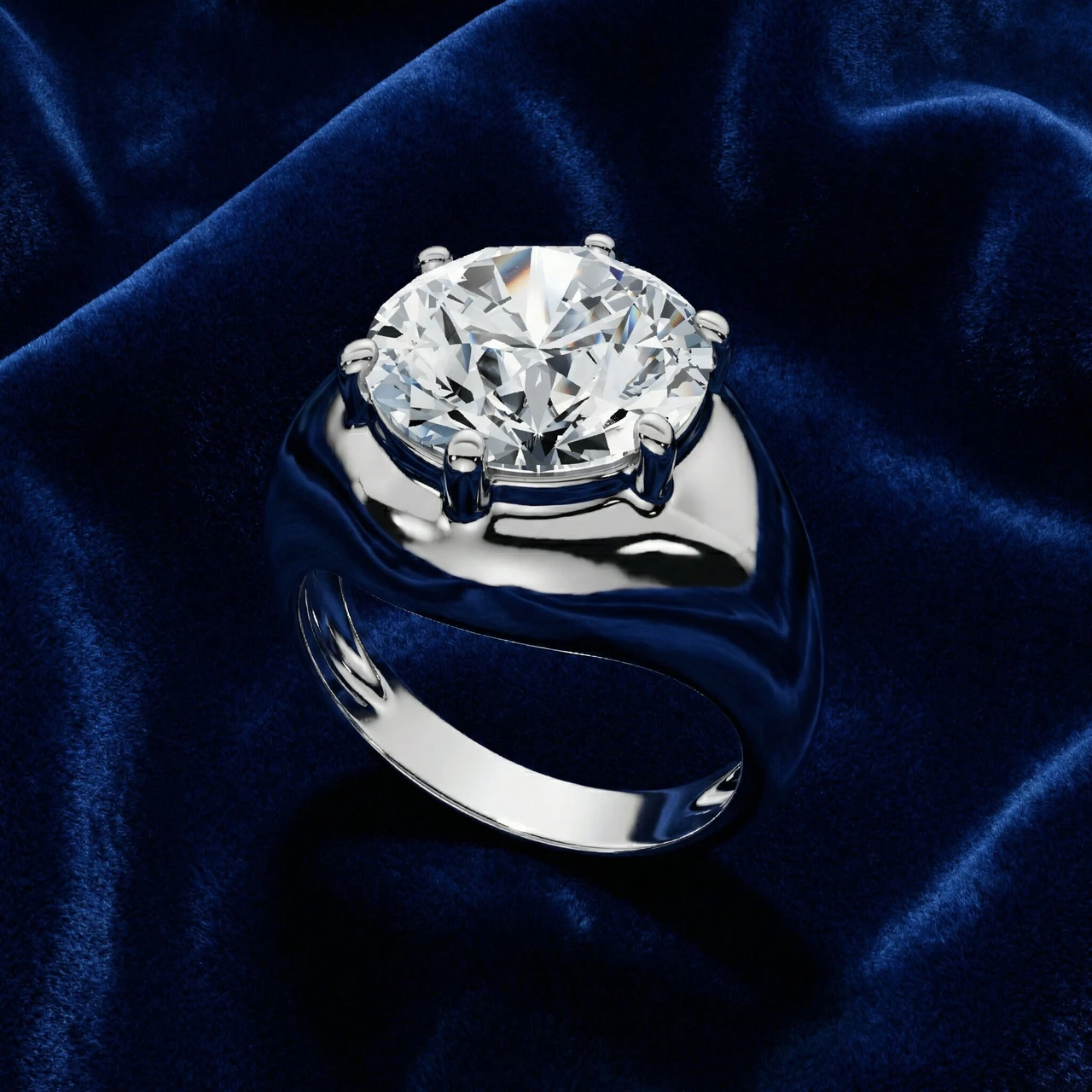 Certified 5Ct Bryn Diamond Solitaire Engagement Ring Lab Grown (F-G, VS)