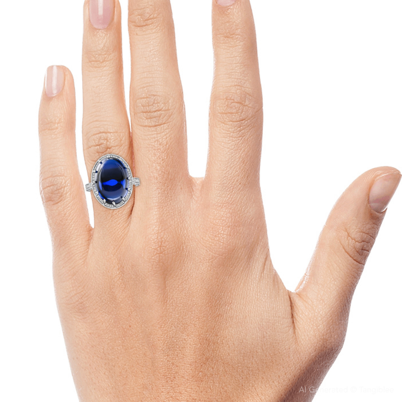 22.70Ct Ceylon Star Sapphire Diamond Heirloom Ring 14k White Gold Lab Grown (E-F, VS) 22.70Ct Ceylon Star Sapphire Diamond Heirloom Ring 14k White Gold Lab Grown (E-F, VS)