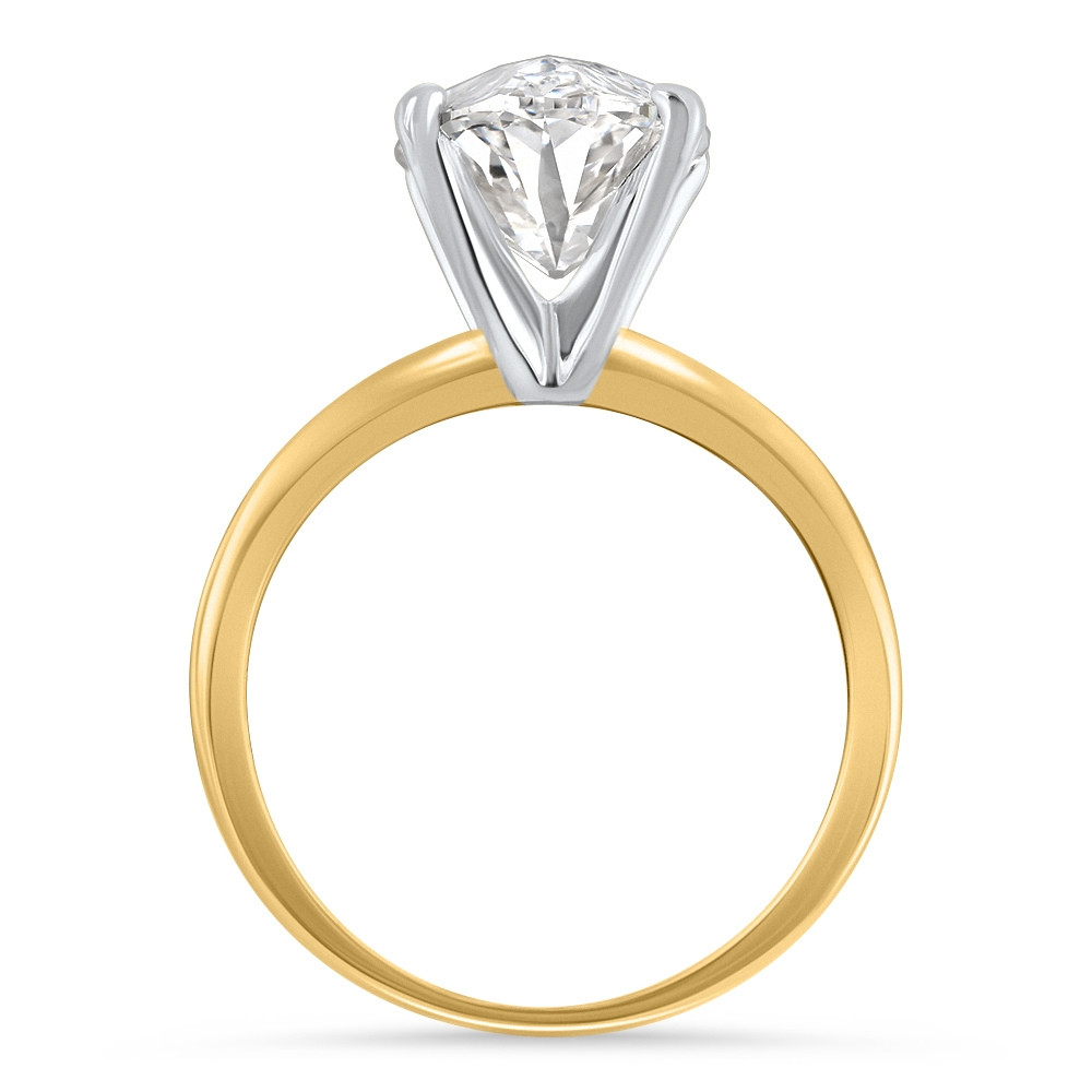 Certified 6Ct Moval Solitaire Diamond Engagement Ring 14k Gold Lab Grown (F-G, VS)