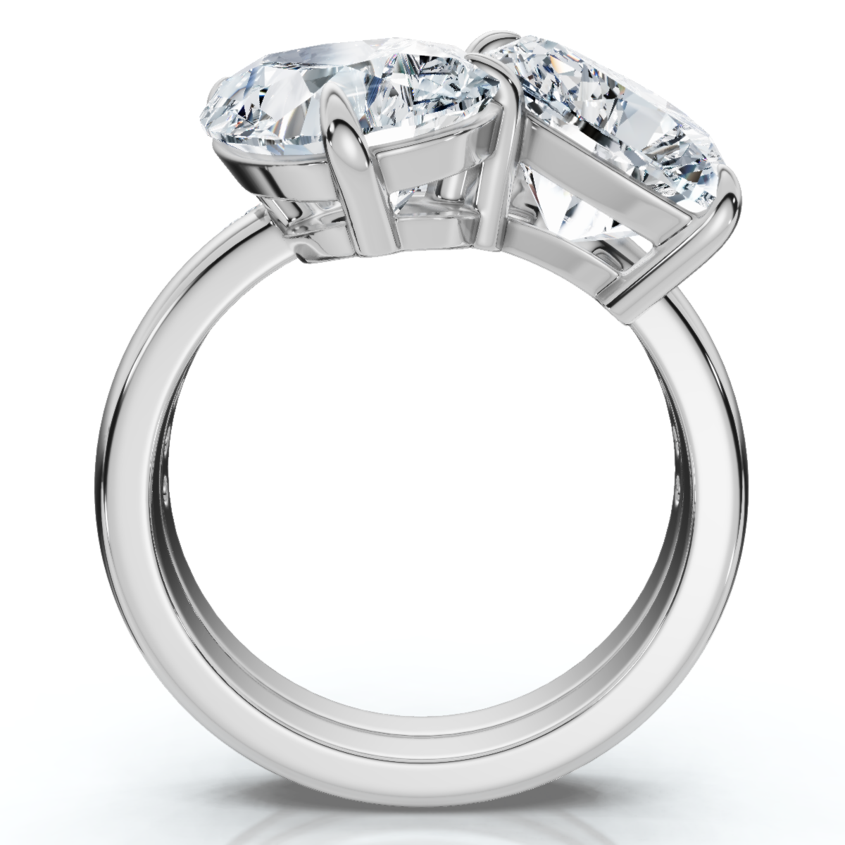 6 1/3Ct Abstract Diamond Ring Set 14k Gold Lab Grown FG/VS (E-F, VS)