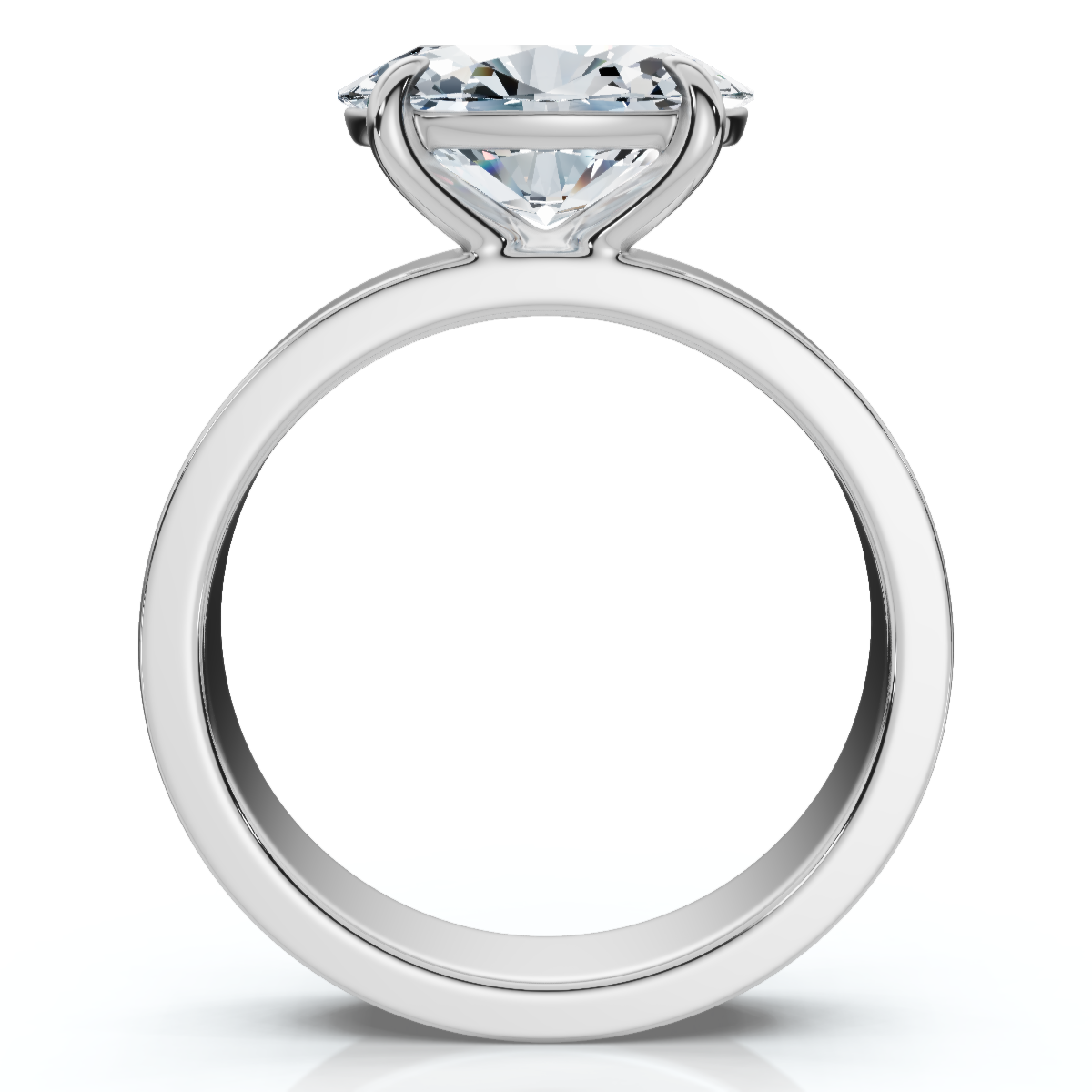 Certified 2Ct Oval East West Cigar Band Solitaire Engagement Ring Lab Grown (E-F, VS)