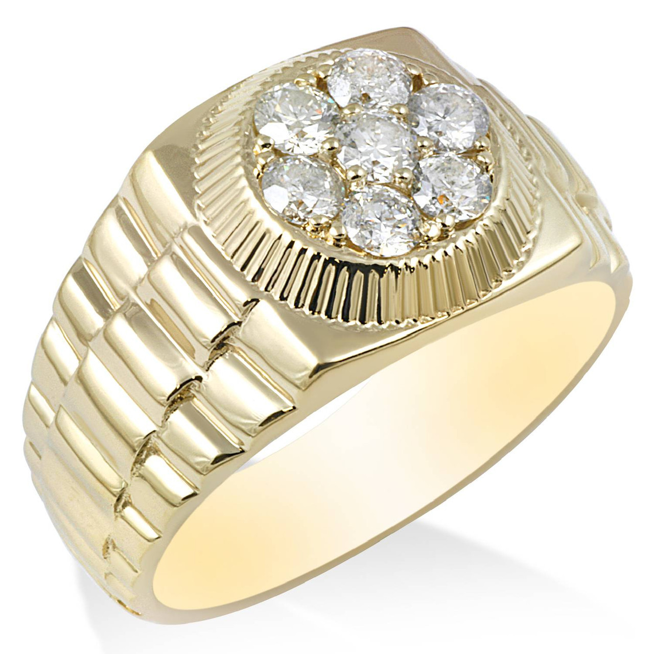 Engagement And Wedding 9 Diamond Gold Men's Ring, Size: 8mm at Rs 70000 in  Mumbai