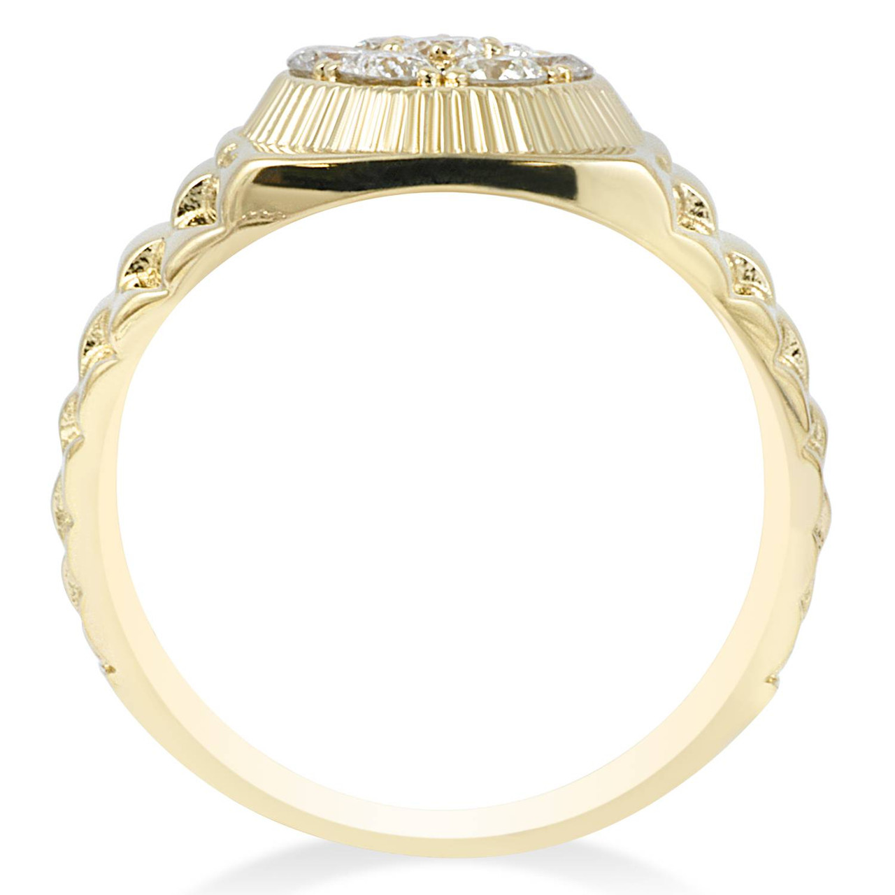 3/4ct Diamond Mens Ring 14K Yellow Gold (G-H, SI)
