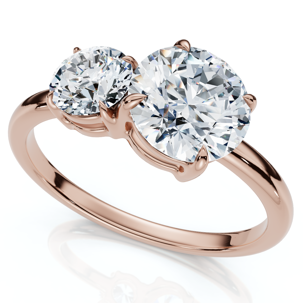 1 1/2Ct Two Stone Toi Et Moi Diamond Ring 14k Gold or Pt Lab Grown (F-G, VS)