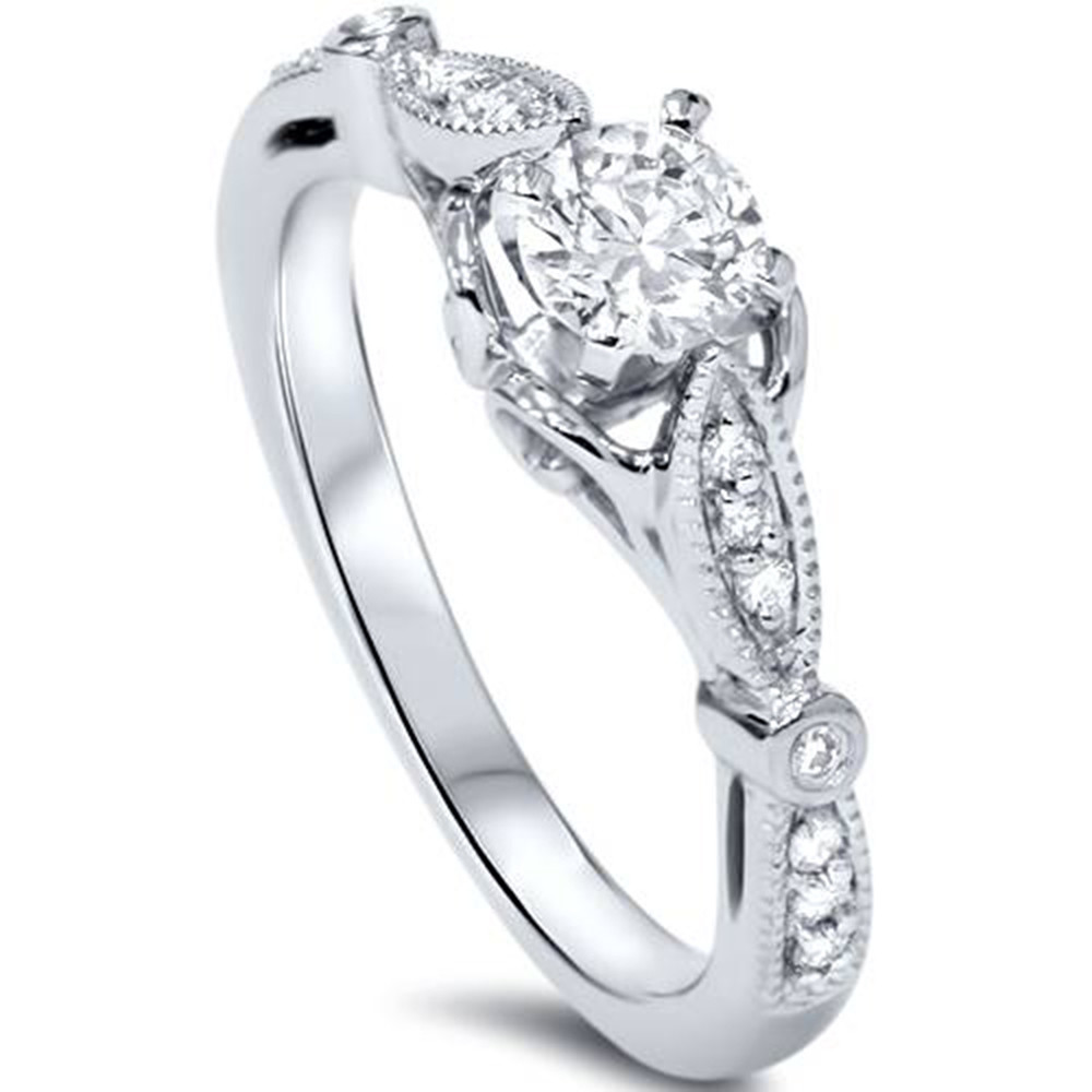 5/8ct Diamond Vintage Engagement Ring 950 Platinum (G-H, VS)