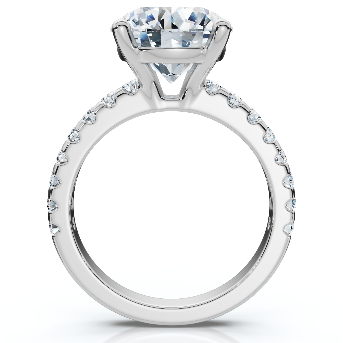 Certified 3 1/2Ct Diamond Engagement Matching Wedding Rings 14k Gold Lab Grown (F-G, VS)